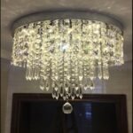 Plafon redondo pingente cristais miresa