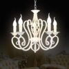 Lustre-moderno-para-sala-de-jantar-lustre-de-metal-lumin-ria-suspensa-branca-industrial-para-casa Miresa Lustre provençal industrial branco