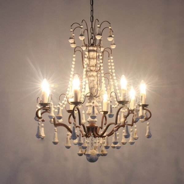 Lustre-vintage-de-madeira-candelabro-suspenso-de-sala-de-estar-decora-o-vintage-para-casa-design Miresa Lustre provençal de madeira