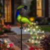 Luzes-de-pav-o-solar-ao-ar-livre-luz-led-metal-est-tuas-pav-o-estatueta Escultura para jardins pavão luz led solar