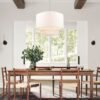Lustre tecido minimalista japonês