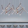 Lustre minimalista tubos alumínio