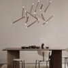 Lustre minimalista tubos alumínio