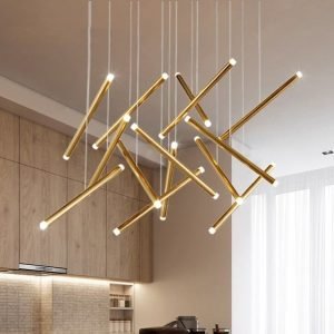 Miresa Lustre minimalista tubos alumínio