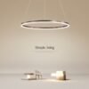 Moderno-led-anel-pingente-luzes-regul-vel-ouro-preto-para-mesa-sala-de-jantar-ilumina-o Miresa Lustre alumínio minimalista argola