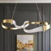Nordic-restaurante-de-luxo-bar-caf-lustre-novo-criativo-sal-o-exposi-o-streamer-decora-o Miresa Lustre minimalista nordic escultural