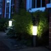 Poste balizador jardim luz solar