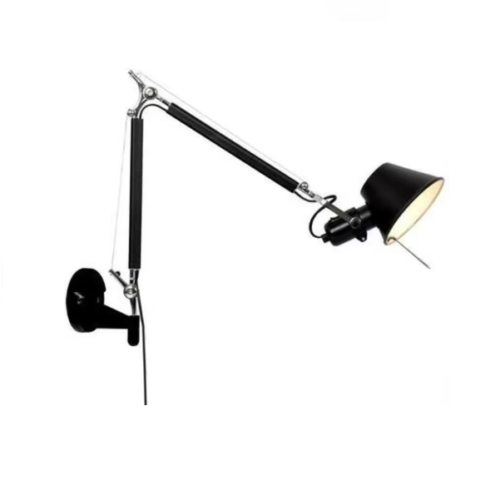 arandlea tolomeu aluminio preto articulada arandela Réplica tolomeo artemide