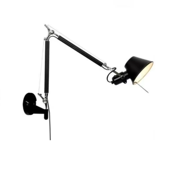 arandlea tolomeu aluminio preto articulada arandela Réplica tolomeo artemide