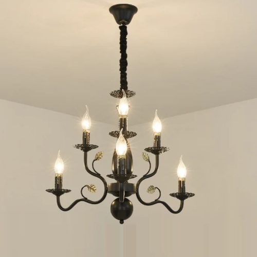 lustre classico preto provencal marca miresa Lustre provençal preto dourado