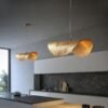 Folha-de-l-tus-ouro-luz-pingente-p-s-lustre-moderno-para-sala-estar-jantar-decora-3 Pendente folha lótus ouro