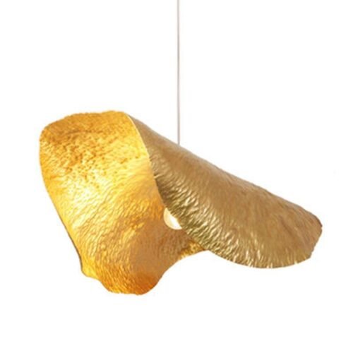 Miresa-loja-virtual-de-luminarias-e-objetos-de-decoracao-Luz-p-s-moderna-luxo-todo-o-cobre-l-mpada-lustre-restaurante-sala-de-estar-barra Pendente moderna folha lótus miresa