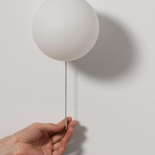 Arandela bola vidro branco Miresa