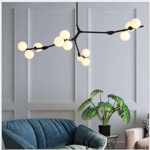 Lustre retangular mesa de jantar