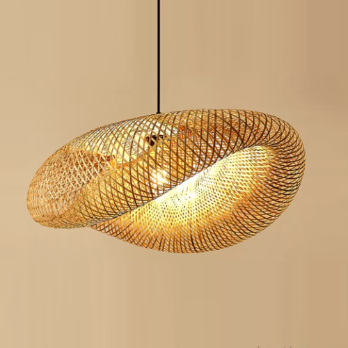 Lustre natural tecelagem bambu | Miresa São Paulo