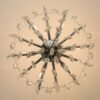 2 lustre de cristal redondo transparente e metal cromado marca miresa Lustre luxo de cristal k9