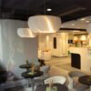 2021-moderno-led-e27-luz-do-candelabro-moda-l-mpada-decorativa-pingente-de-teto-l-mpada Lustre moderno PVC plissado