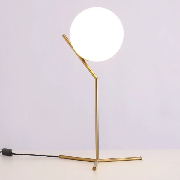 Abajur Moderno Bola De Vidro Marca Miresa