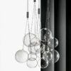Lustre molécula bola de vidro — lustre de vidro molécula bola da Miresa, loja-de-luminárias-São-Paulo.