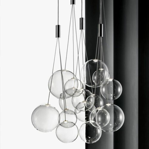 Lustre molécula bola de vidro