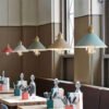 Criativo-moderno-Lustre-Macaron-Estilo-Highquality-LED-Lustre-Teto-L-mpada-Pingente-Para-Restaurante-Decora-o-1 Pendente chapéu industrial