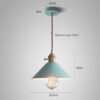 Criativo-moderno-Lustre-Macaron-Estilo-Highquality-LED-Lustre-Teto-L-mpada-Pingente-Para-Restaurante-Decora-o-2 Pendente chapéu industrial
