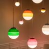 Designer-Mergulhando-Pingente-Luz-N-rdico-Colorido-Bola-De-Vidro-LED-Pendurado-L-mpada-Quarto-Hotel-1 Pendente bola Colorida