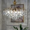 Elementos-De-Luxo-Cristal-L-mpada-Pingente-Moderna-Sala-De-Estar-L-mpada-Pingente-Art-Light-2 Lustre dourado de cristal k9