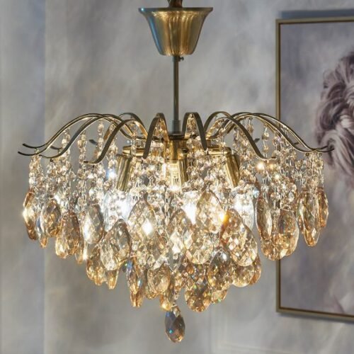 Elementos-De-Luxo-Cristal-L-mpada-Pingente-Moderna-Sala-De-Estar-L-mpada-Pingente-Art-Light Lustre dourado de cristal k9