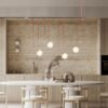 Lustre minimalista bola vidro