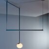 Foto de lustre minimalista bola vidro, lustre de vidro minimalista, catálogo Miresa, loja-de-luminárias-São-Paulo.