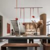 Lustre minimalista bola vidro