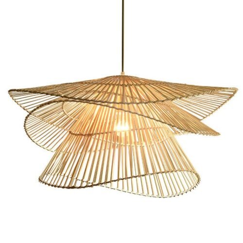Lustre rustico rattan Multi-camadas | Entrega em Todo B | Entrega em Todo Brasil