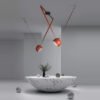Led-arte-deco-diy-cinto-preto-laranja-lustre-pendurado-l-mpadas-luz-pingente-lumin-ria-de-1 Lustre moderno cinto