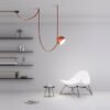 Led-arte-deco-diy-cinto-preto-laranja-lustre-pendurado-l-mpadas-luz-pingente-lumin-ria-de-2 Lustre moderno cinto