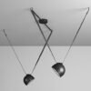 Led-arte-deco-diy-cinto-preto-laranja-lustre-pendurado-l-mpadas-luz-pingente-lumin-ria-de Lustre moderno cinto