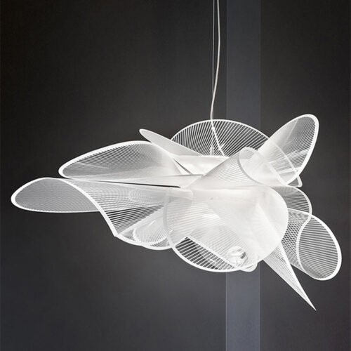 Lumin-ria-suspensa-de-teto-moderna-la-bela-etolie-l-mpada-led-branca-acr-lica-de Lustre nuvem acrílica
