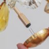 Luz-de-cristal-luxo-dandelion-lustres-pingente-l-mpada-para-sala-estar-da-sala-jantar-do-3 Lustre Dourado Replica Dandelion Estrela