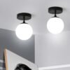 Moderno-Simples-Luzes-De-Teto-para-Entrada-Corredor-Varanda-Cozinha-Ilumina-o-Home-Deocoration-Teto-L-2 Plafon bola vidro branco