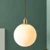 Nordic-Vidro-Luzes-Pingente-8-40cm-Bola-Redonda-Casa-Pendurado-L-mpadas-Para-Bar-Quarto-Sala Pendente esfera vidro