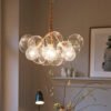 Lustre molécula bolas de vidro