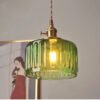 Nordic-luz-pingente-de-vidro-cor-abajur-pendurado-l-mpada-lumin-rias-quarto-moderno-cobre-japon-1 Pendente Vidro Verde Ou Transparente