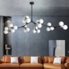 Lustre moderno bola vidro