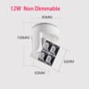 Regul-vel-squareanti-brilho-downlights-levou-superf-cie-do-teto-cob-mounted12w-AC85-265V-ngulo-de-2 Spot led refletor downlight