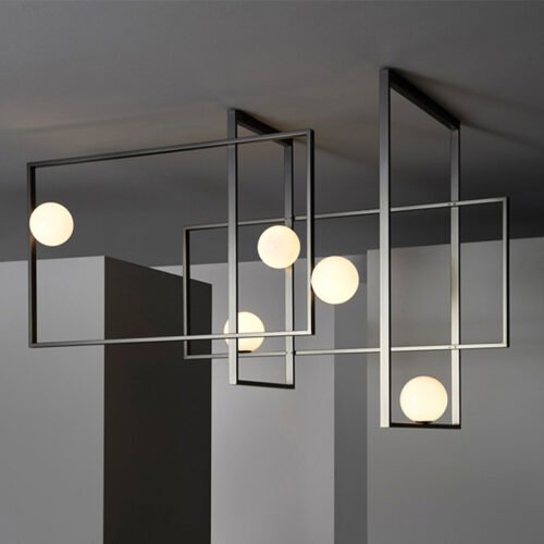 Plafon minimalista retangular vazado