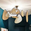 Lustre folha grade rural rattan