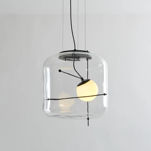 pendente de vidro contemporaneo design replica italiano marca miresa Pendente pós-moderno de vidro