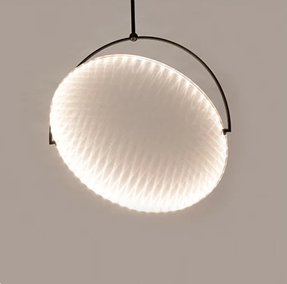 pendente moderno disco de vidro