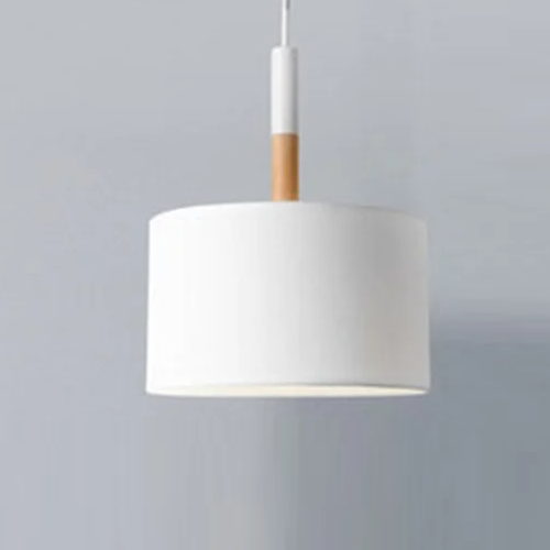 pendente redondo moderno de tecido branco marca miresa