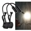 2-p-s-3w-led-trabalho-estudo-l-mpada-de-leitura-cabeceira-arandelas-luz-da-noite Conjunto 2Un Arandela ajustável led 3w
